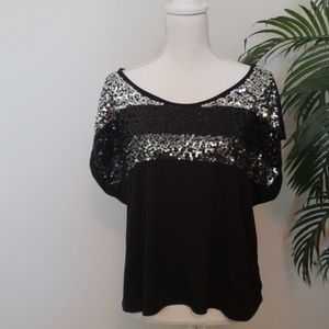 Black Sequined Top